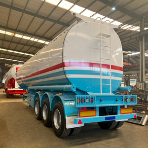 ມືສອງ 40000L 3 Axles Carbon Steel Oil Tanker Semi Trailer 