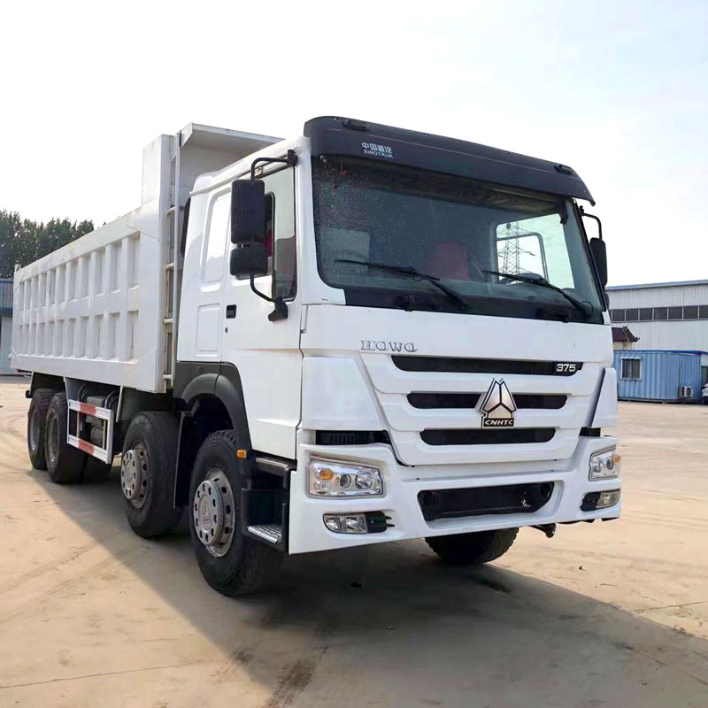 ມືສອງ Sinotruck Howo 371 375 ແຮງມ້າ 12 ລໍ້ 8*4 50t Payload Dump Truck 