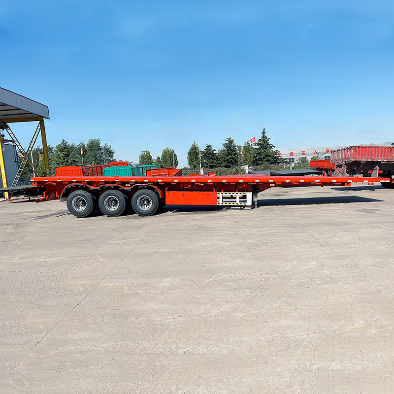 Best 2/3/4 axles 20 150 tons semi trailer 30 45 ft new flat semi trailer direct deal